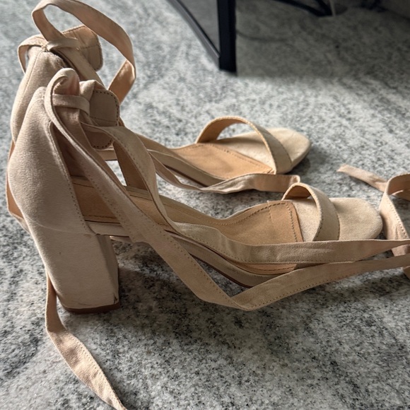 Lulu's Nude Strappy Heels - Picture 4 of 5